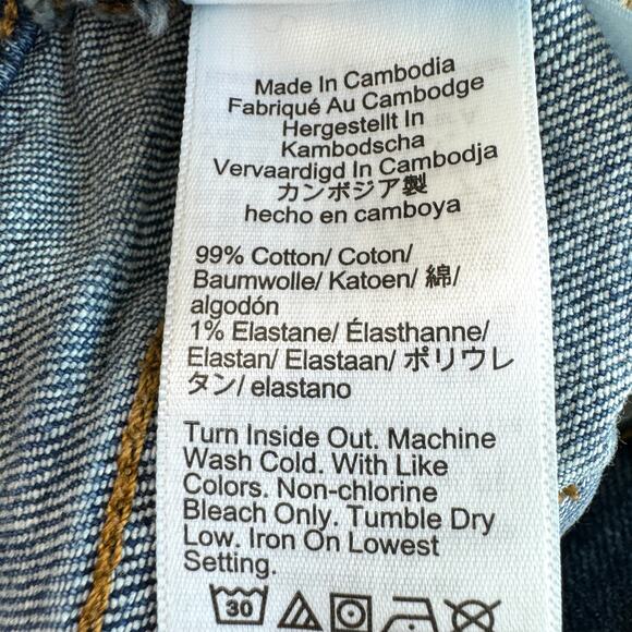 J. Crew Factory Womens Classic Denim Shorts Size 31 Dark Pacific Blue Wash - Picture 4 of 6